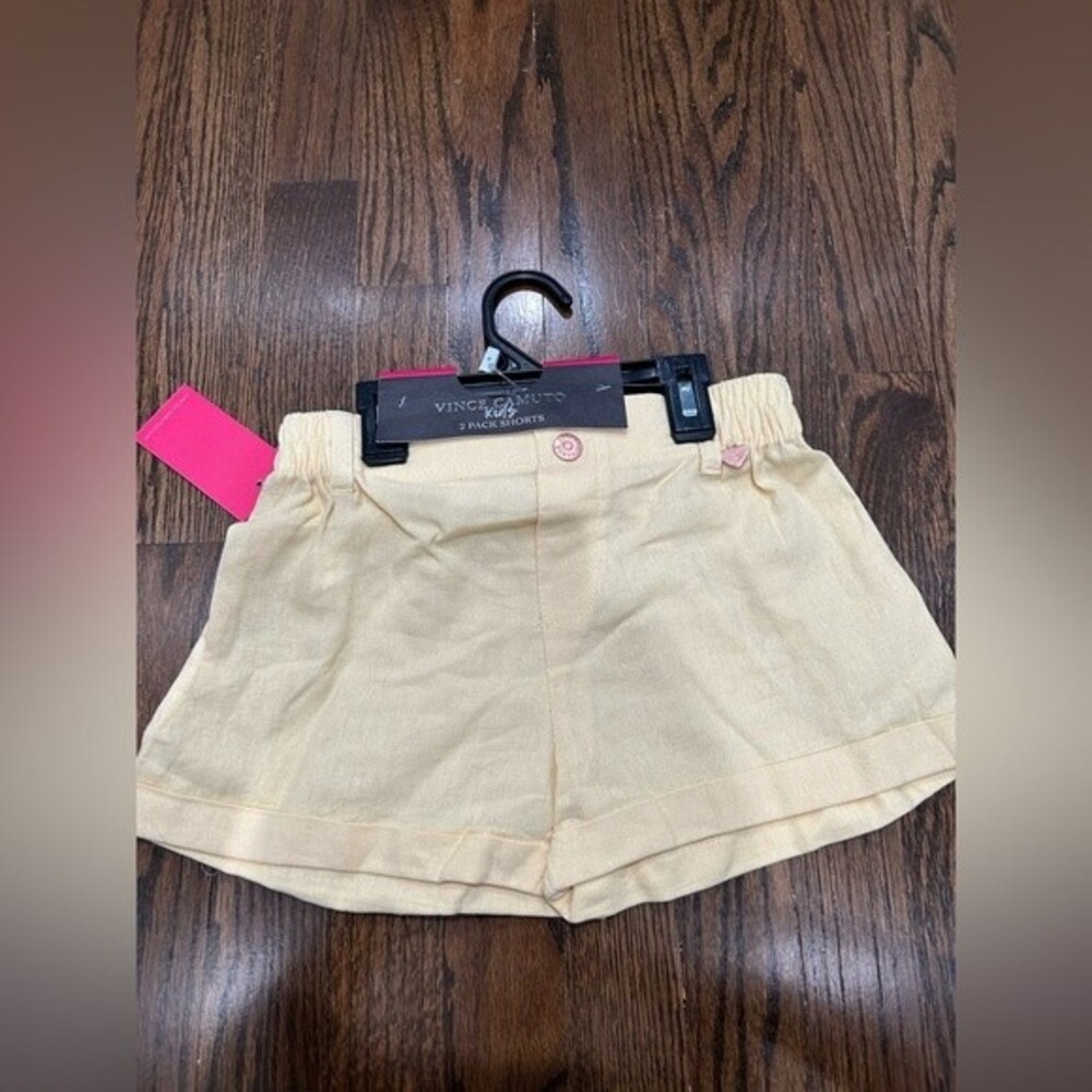 NEW Vince Camuto Girls 2-pack Short Size 6 Yellow/Blue